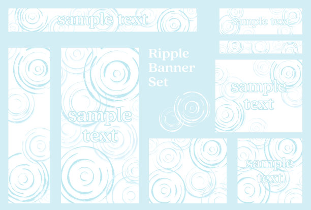 圆形水波纹横幅集图片下载