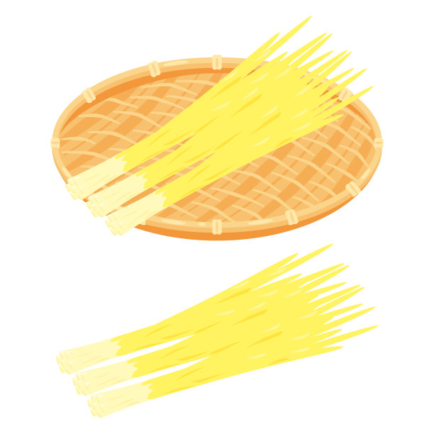 用竹制滤锅盛韭黄图片下载