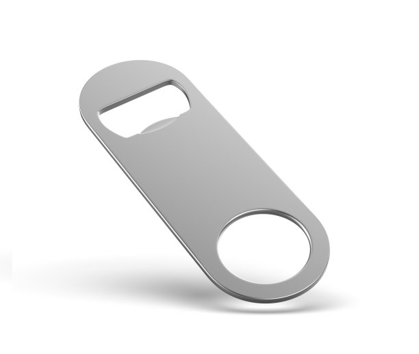 不锈钢迷你平板开瓶器，坚固耐用的啤酒开瓶器。图片下载