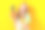 照片乐观满意可爱的女孩波浪发型穿着彩色t恤手拿凤梨孤立在黄色背景图片下载