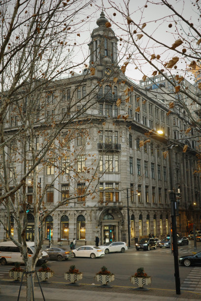 中国上海外滩的老西式建筑图片下载