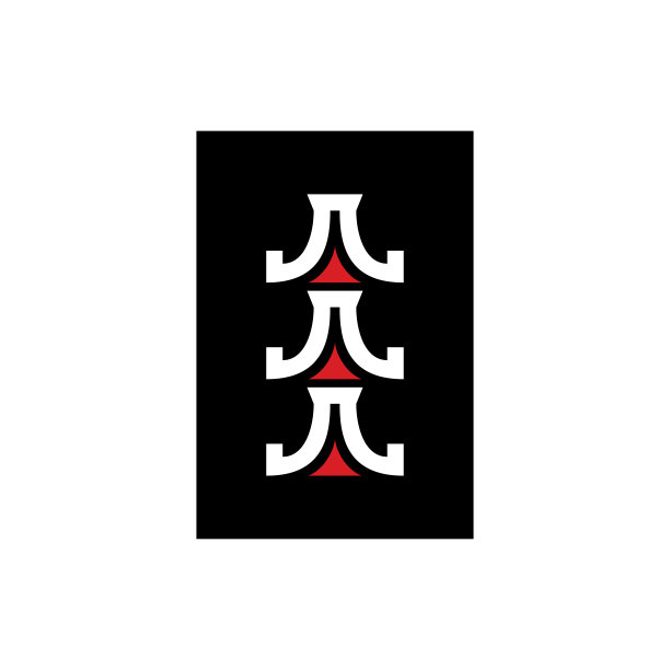 三幅日本房屋象征现代风格的着色卡通插画图片下载