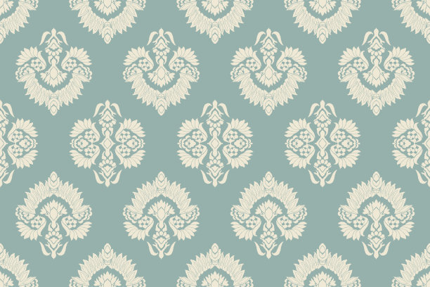 伊卡特部落印第安人无缝图案。民族阿兹特克织物地毯曼陀罗装饰本土波西米亚纹样纺织品。几何非裔美国东方传统矢量插图。刺绣的风格。图片下载