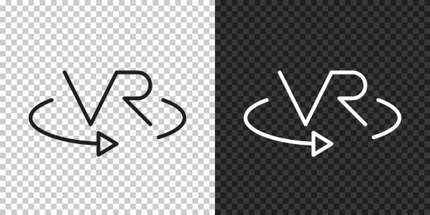 虚拟现实。空白背景上的设计图标图片下载