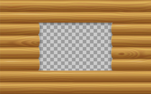 小木屋木墙窗框图片下载