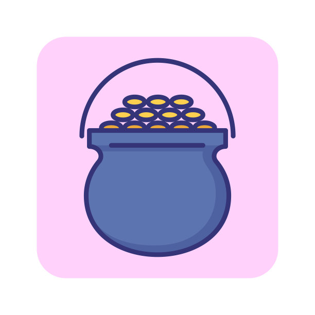 碗与硬币线图标图片下载