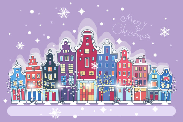 圣诞街头横幅图片下载