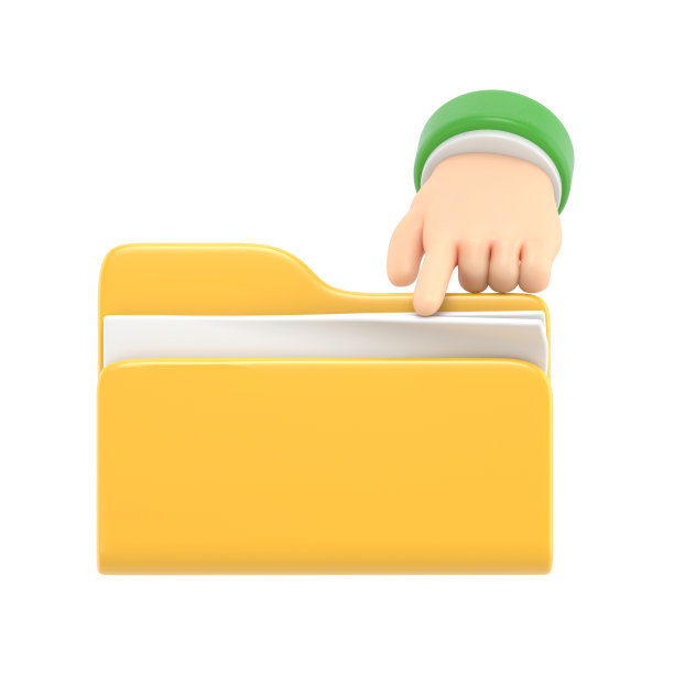 卡通手势图标模型。在文档文件夹中查找信息，用手翻动页面，白底3D渲染。图片下载