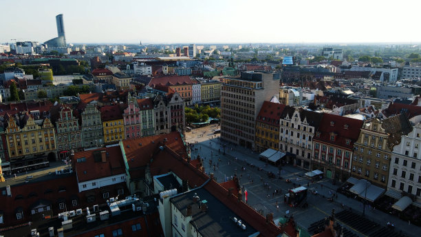 从现代的高度看城市希望发展建筑欧洲弗罗茨瓦夫波兰图片下载