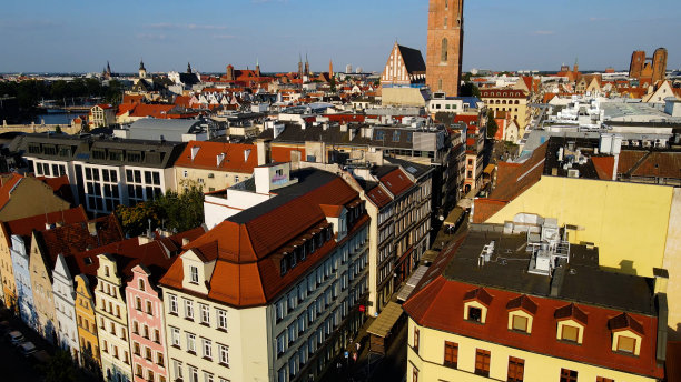 从现代的高度看城市希望发展建筑欧洲弗罗茨瓦夫波兰图片下载