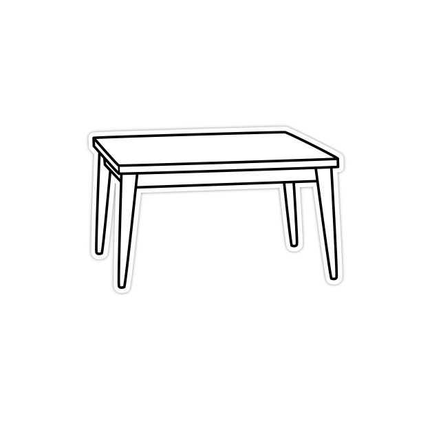 一个简单的木桌贴纸，非常适合与家居装饰，家具或室内设计相关的项目图片下载