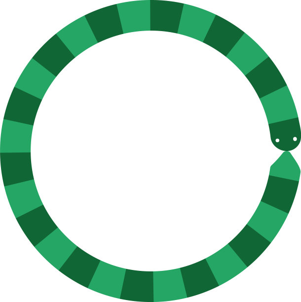 简单的圆形框架与可爱的绿色蛇图片下载