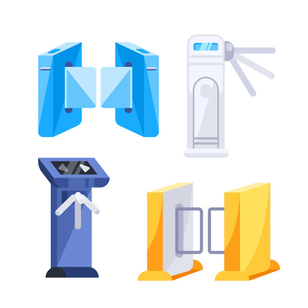 收集各种旋转门，控制进入办公楼、地铁站和其他受限制地点的安全区域图片下载