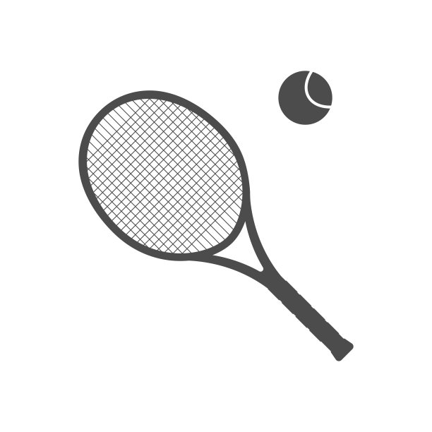 网球拍和网球黑色插图图片下载
