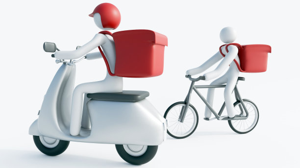 人偶正在骑自行车和摩托车图片下载