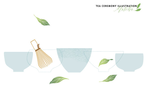 茶道用具插图图片下载