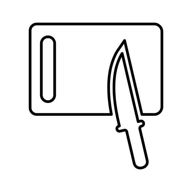 砧板图标。轮廓向量。图片下载