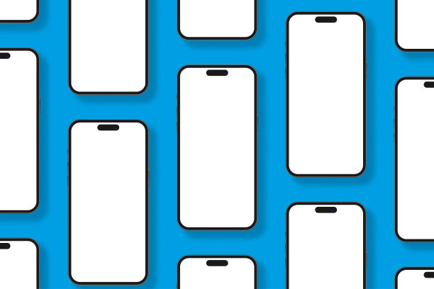 悬浮的现代现实智能手机模型集图片下载