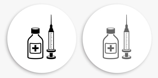 医药黑白圆形图标图片下载