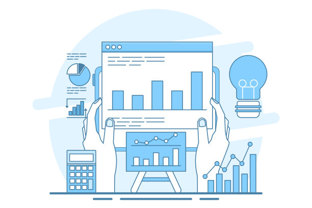 关于数据分析的概念、业务分析、市场研究、产品测试、业务损益报告、网页报告、仪表板监控和数据分析研究、业务管理。图片下载