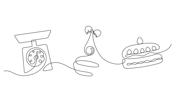 步骤蛋糕准备线艺术股票插图图片下载