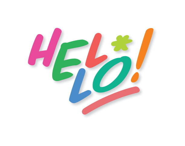 五颜六色的问候词。你好概念图片下载