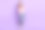 自信周到的女孩穿浆果印花开衫指向空白空间孤立的紫罗兰色背景的全长照片图片下载