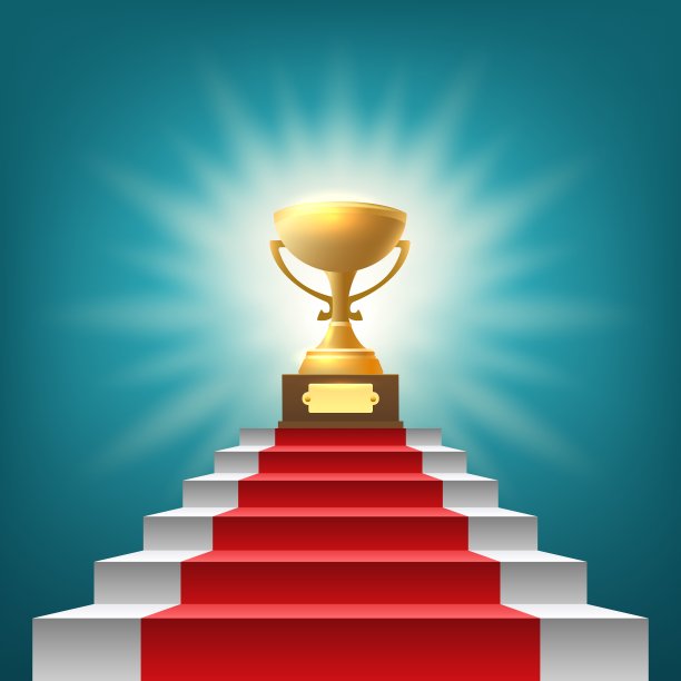 底座上的金色奖杯图片下载