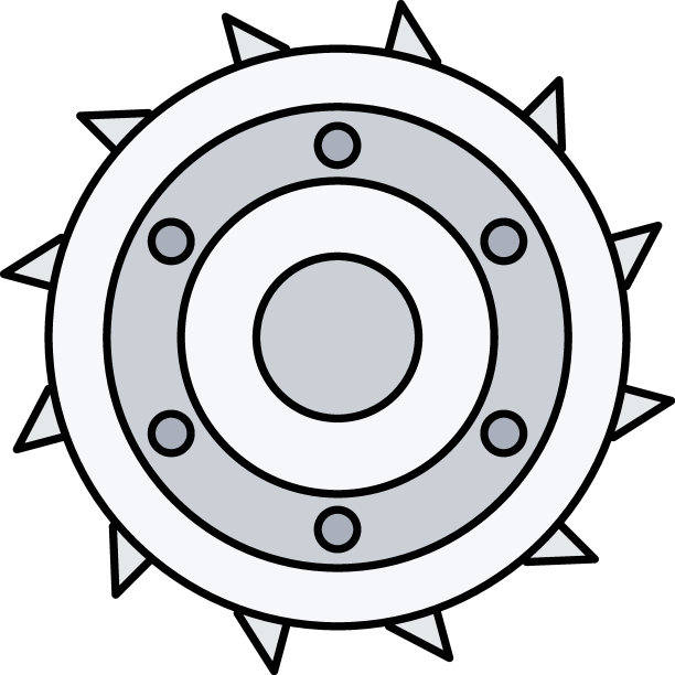 磨料锯片概念，圆形刀片矢量轮廓设计，工业设备符号，五一标志，国际劳动节库存插图图片下载