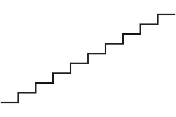 楼梯象征着达到成就。楼梯矢量图标隔离在白色背景。图片下载