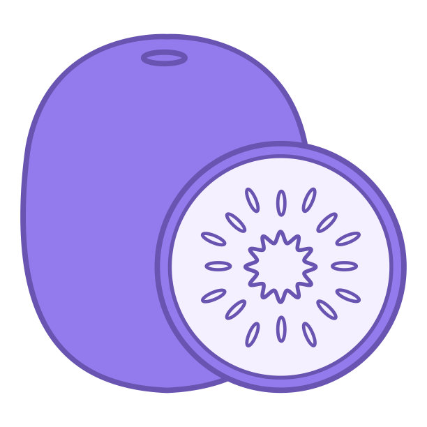 彩色猕猴桃图标。矢量图标。天然和有机食品。甜的甜点。水果的概念图片下载