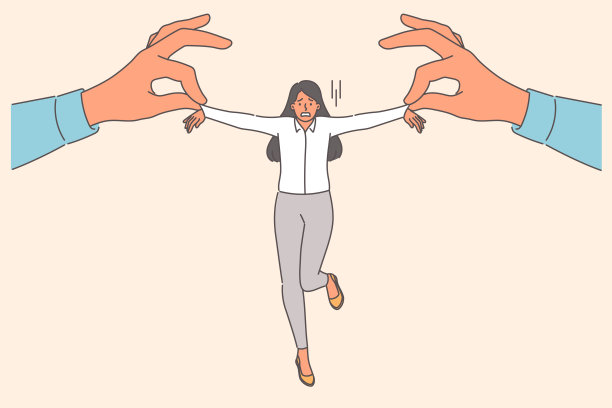 从拉到一边的人对女商人施加压力，要求执行计划图片下载