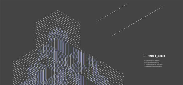 抽象的建筑线条。几何建筑背景。技术建设。体系结构的概念。图片下载