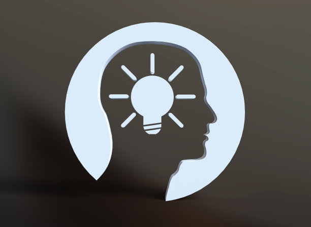 带着灯泡的人头图片下载