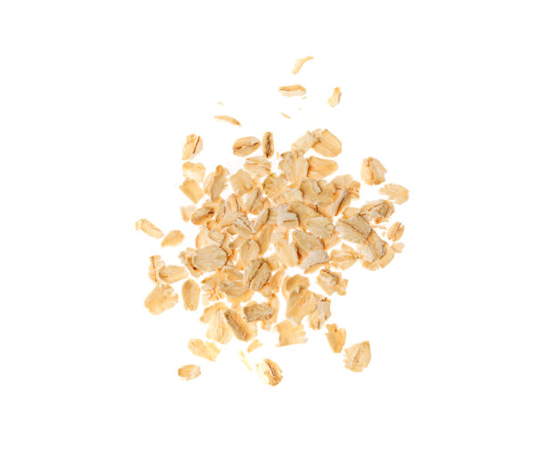 干生燕麦片分离在白色背景。采购产品小麦，麸皮，大麦，黑麦谷物图片下载