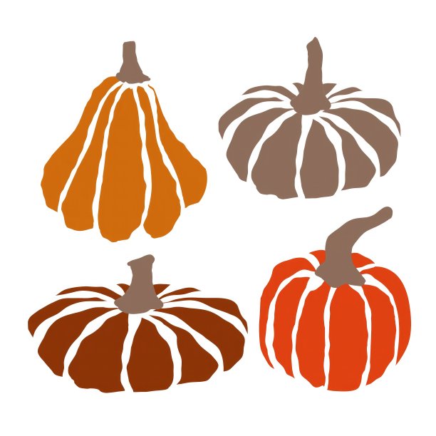 在收获季节，一组色彩缤纷的南瓜在质朴的秋日背景下展出图片下载