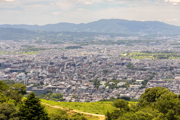 若草山山，奈良全景图片下载