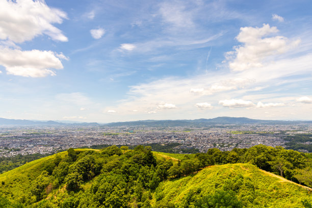 若草山山，奈良全景图片下载