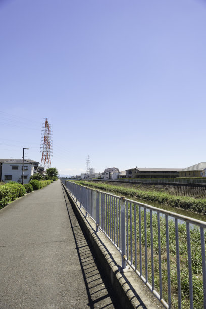日本城镇的郊区，城市景观图片下载