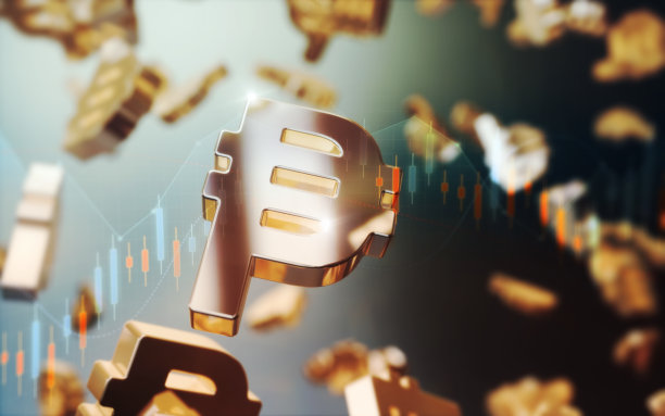 飞行黄色金属比索签署梯度金融背景图片下载