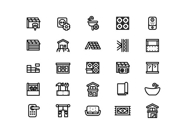 概述家装图标集图片下载