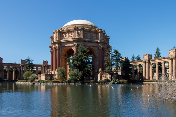 加州旧金山湾的艺术宫殿图片下载