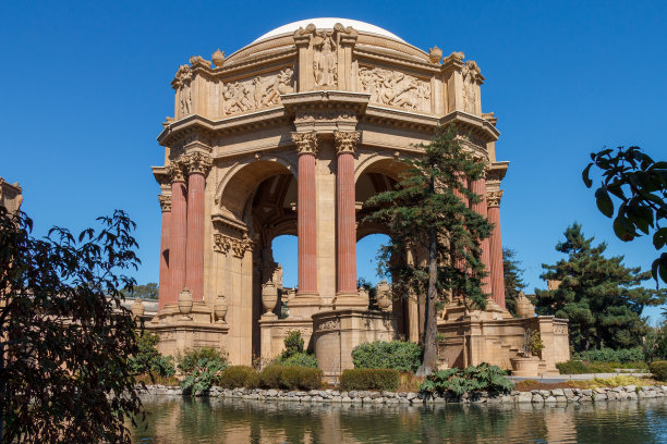 加州旧金山湾的艺术宫殿图片下载