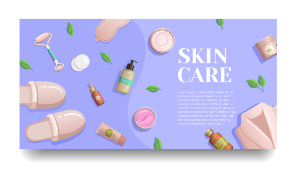 自我护理项目。水疗，芳香疗法和健康产品。香烛，精油，肥皂，石头，树叶。按摩沙龙项目矢量插图图片下载