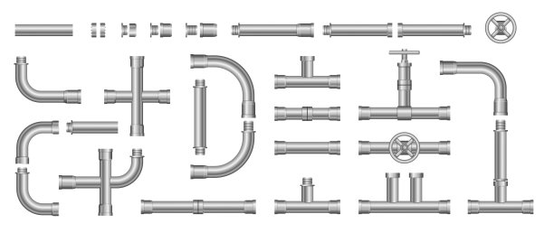 金属管道、水暖配件。炼油工业管道图片下载