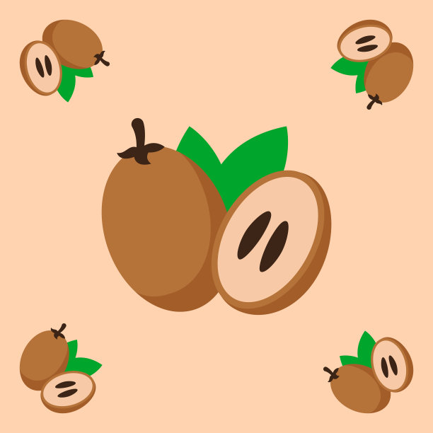 皂角果无缝为图案面料，简单的皂角果可爱重复在方形背景，说明水果图案壁纸图片下载