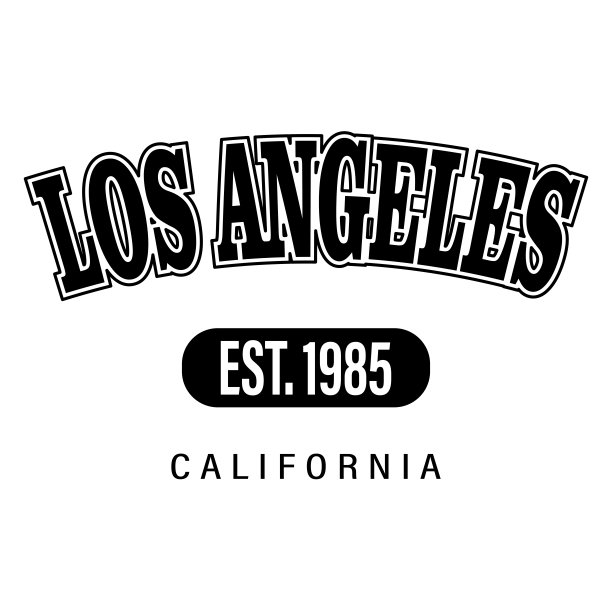 洛杉矶复古冲浪主题徽章设计（矢量插画风格，用于T恤印花、海报、贴纸等）图片下载