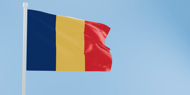 乍得国旗的丝绸3d插图。3 d渲染。图片下载