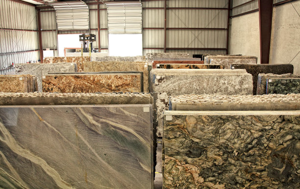 建筑材料仓库各种花岗岩板图片下载