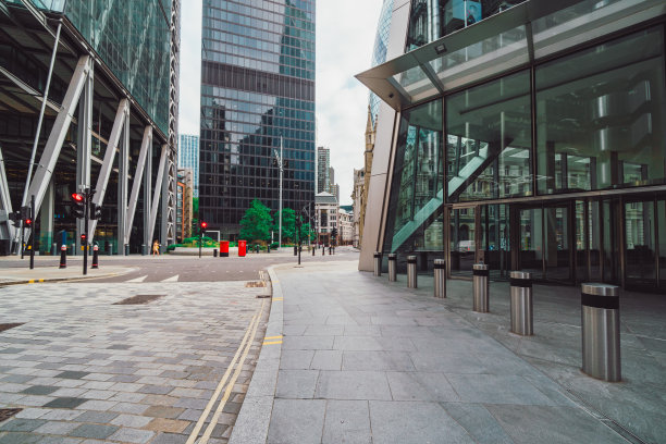 玻璃办公楼入口图片下载